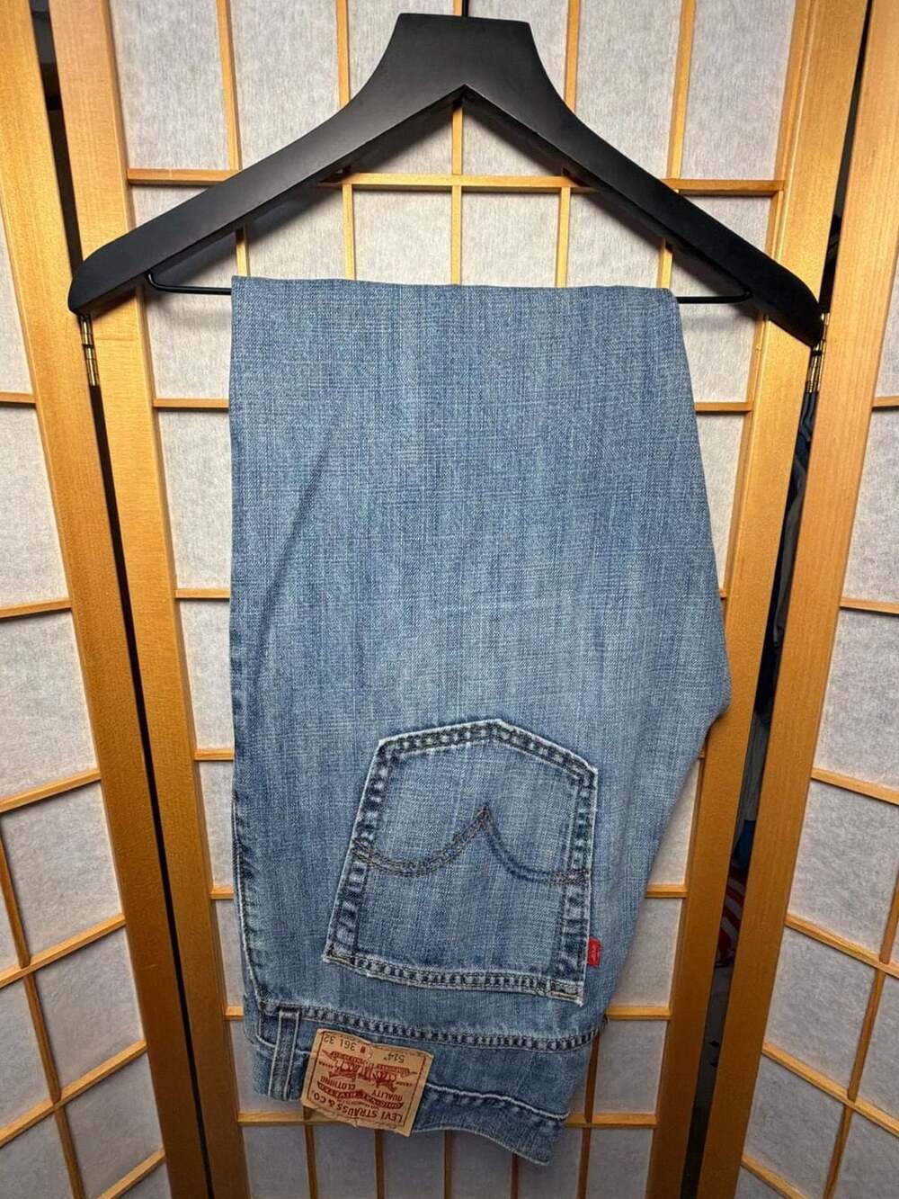 Levi's 514 Slim Straight Jeans Size 36x32 Blue Denim